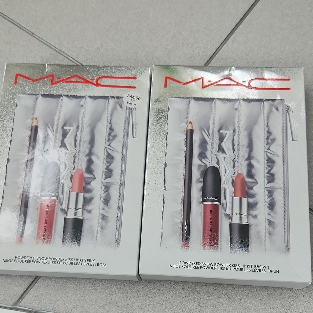 MAC Cosmetics Powder Kiss Lip Kit - Pink and Brown